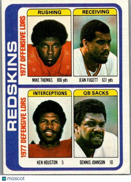 1978 Topps #528 Mike Thomas / Jean Fugett / Ken Houston / Dennis Johnson