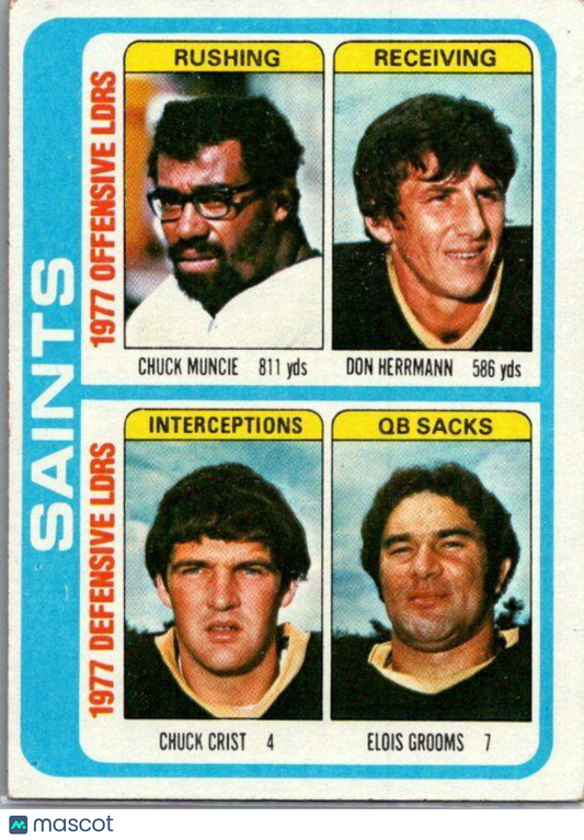 1978 Topps #517 Chuck Muncie / Don Herrmann / Chuck Crist / Elois Grooms