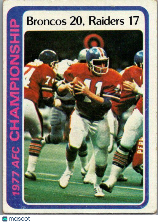 1978 Topps #167 1977 AFC Championship