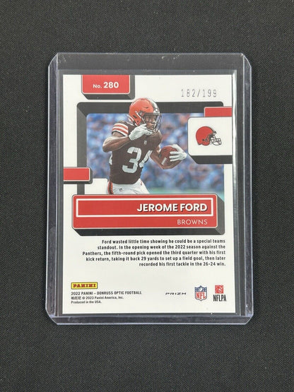 2022 Panini Donruss Optic Orange Rated Rookie #280 Jerome Ford /199