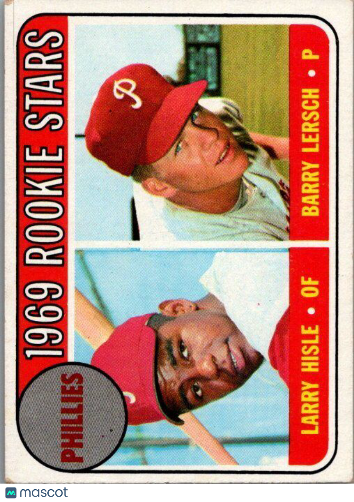 1969 Topps #206 Phillies 1969 Rookie Stars (Larry Hisle / Barry Lersch) RS, RC