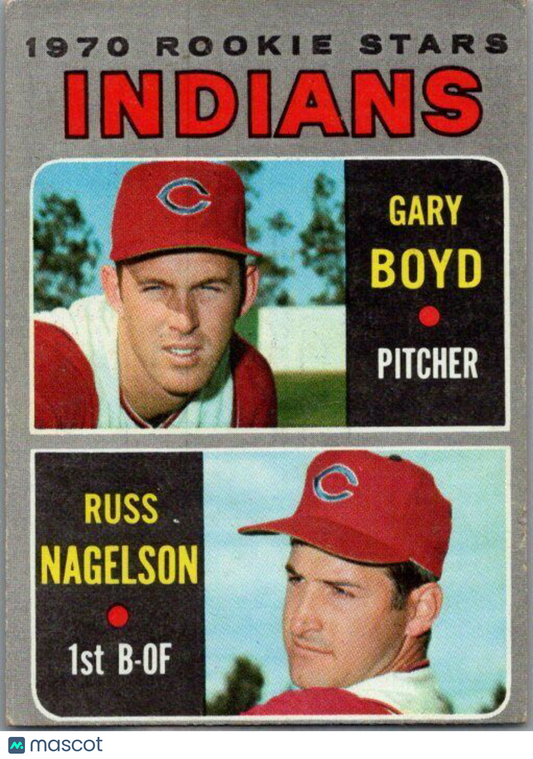 1970 Topps #7 Indians 1970 Rookie Stars (Gary Boyd / Russ Nagelson) RS, RC