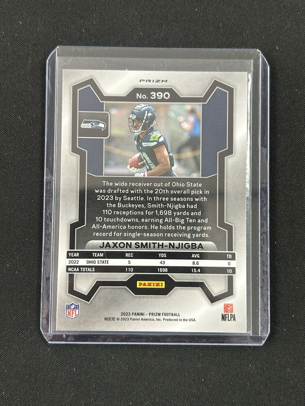 2023 Panini Prizm Green Wave #390 Jaxon Smith-Njigba