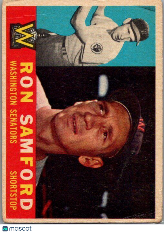 1960 Topps #409a Ron Samford White back