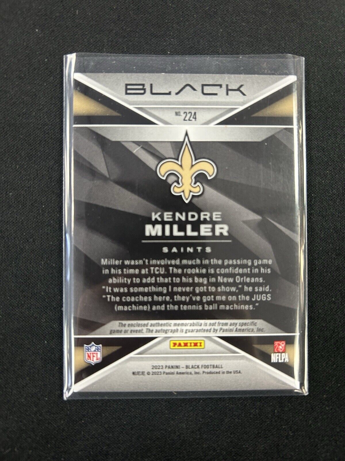 2023 Panini Black - RPA#224 Kendre Miller /199