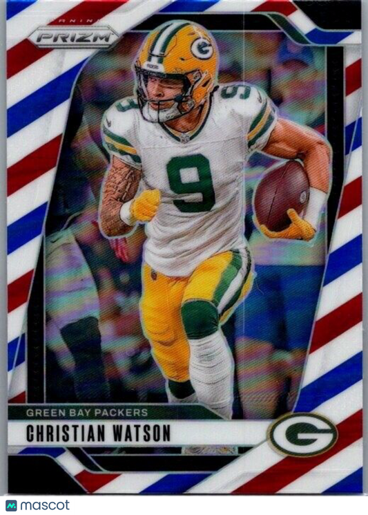 2024 Panini Prizm Football #103 Christian Watson Red White Blue