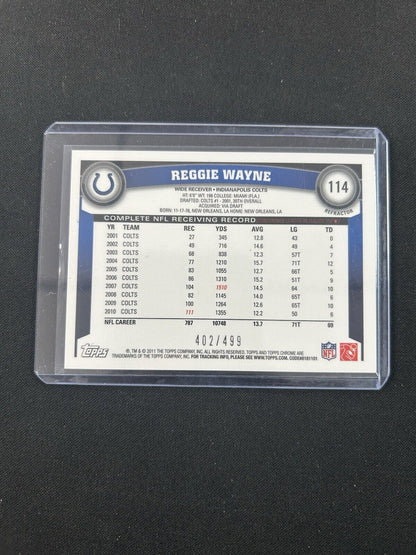 2011 Topps Chrome All Pro Purple Reggie Wayne /499