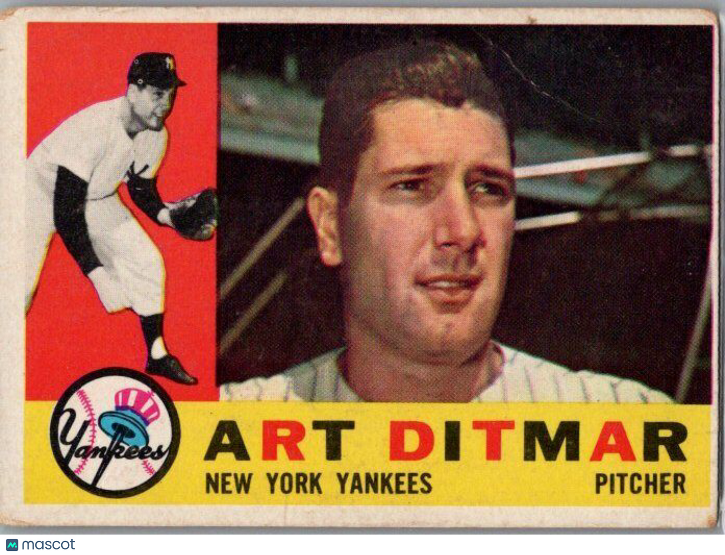 1960 Topps #430b Art Ditmar Gray back