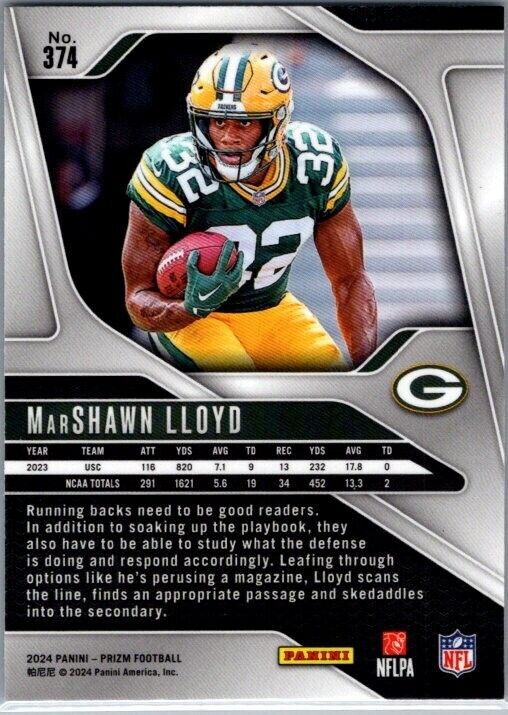 2024 Panini Prizm - #374 MarShawn Lloyd Rookie (RC)