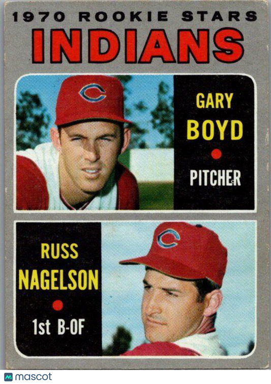 1970 Topps #7 Indians 1970 Rookie Stars (Gary Boyd / Russ Nagelson) RS, RC