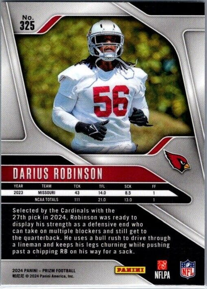 2024 Panini Prizm - #325 Darius Robinson Rookie (RC)