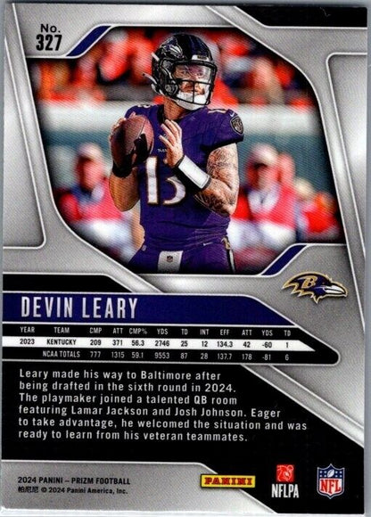 2024 Panini Prizm - #327 Devin Leary Rookie (RC)