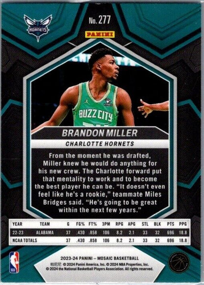 2023-24 Panini Mosaic - City Edition #277 Brandon Miller (RC)