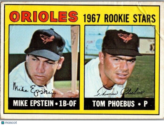 1967 Topps - 1967 Rookie Stars #204 Mike Epstein, Tom Phoebus (RC)