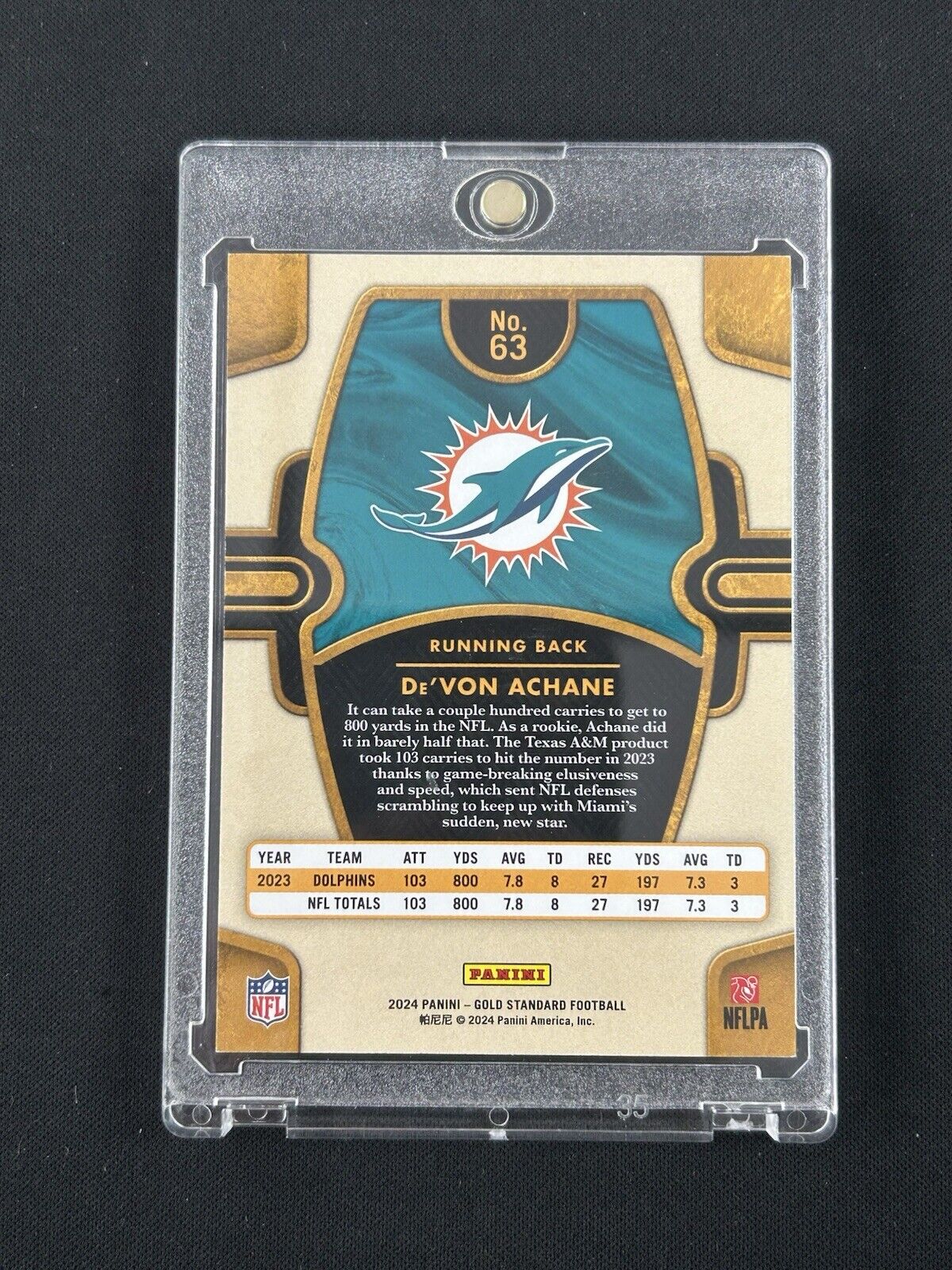 2024 Panini Gold Standard Devon Achane /13