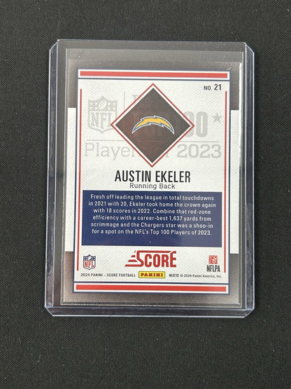 2024 Panini Score Top 100 Players #21 Austin Ekeler CASE HIT