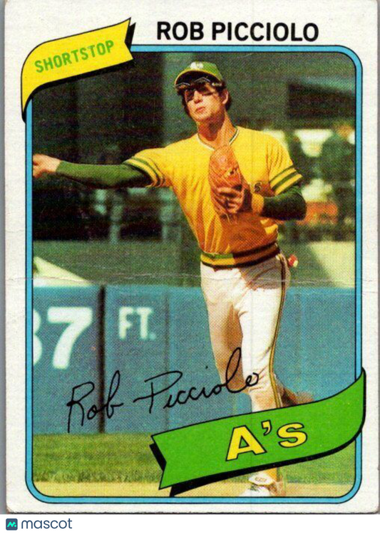 1980 Topps #158 Rob Picciolo