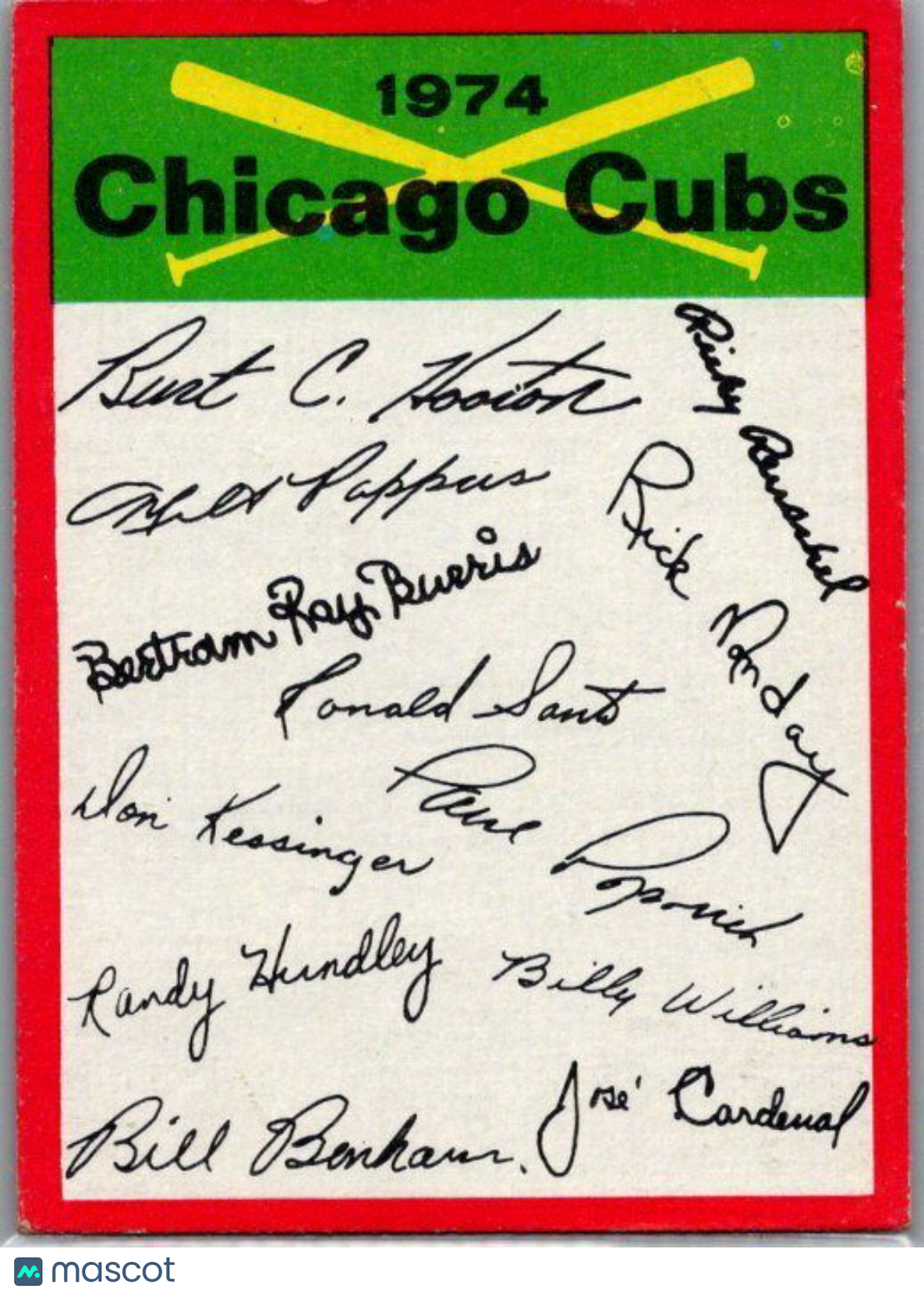 1974 Topps #NNO Chicago Cubs Team Checklists