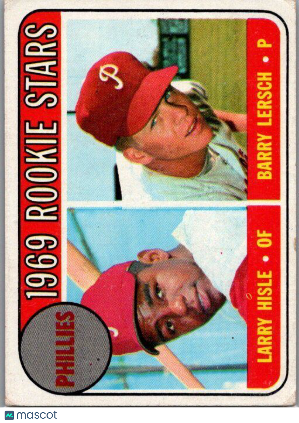 1969 Topps #206 Phillies 1969 Rookie Stars (Larry Hisle / Barry Lersch) RS, RC