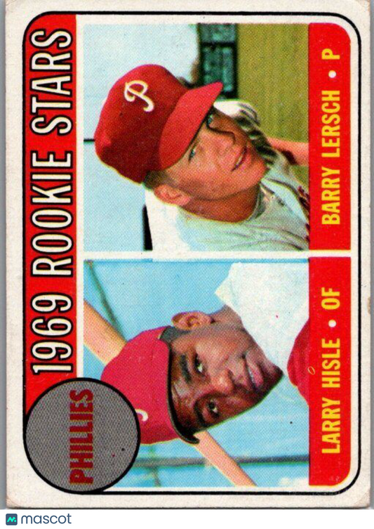 1969 Topps #206 Phillies 1969 Rookie Stars (Larry Hisle / Barry Lersch) RS, RC