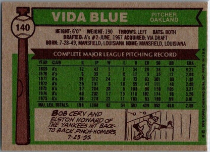 1976 Topps - #140 Vida Blue VG-EX