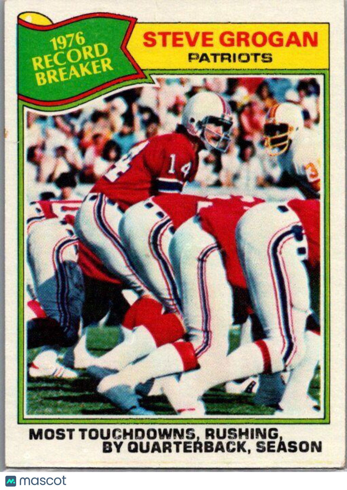 1977 Topps #451 Steve Grogan