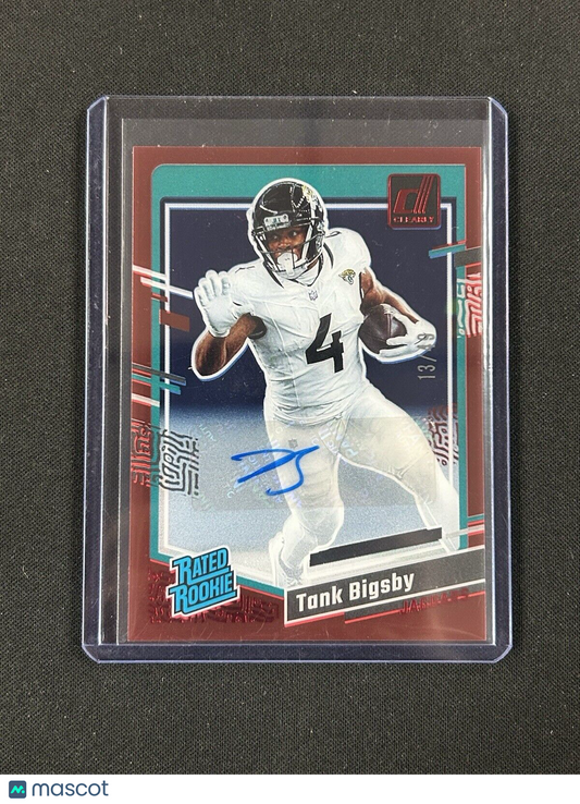 2023 Panini Clearly Donruss Rated Rookie Autographs Red #84 Tank Bigsby  RC  /49