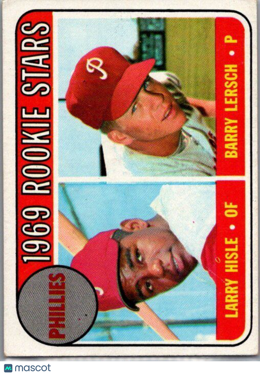 1969 Topps #206 Phillies 1969 Rookie Stars (Larry Hisle / Barry Lersch) RS, RC