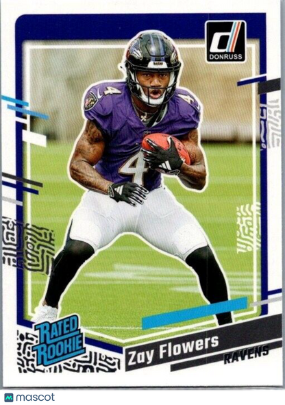 2023 Panini Donruss #307 Zay Flowers Rated Rookie RC