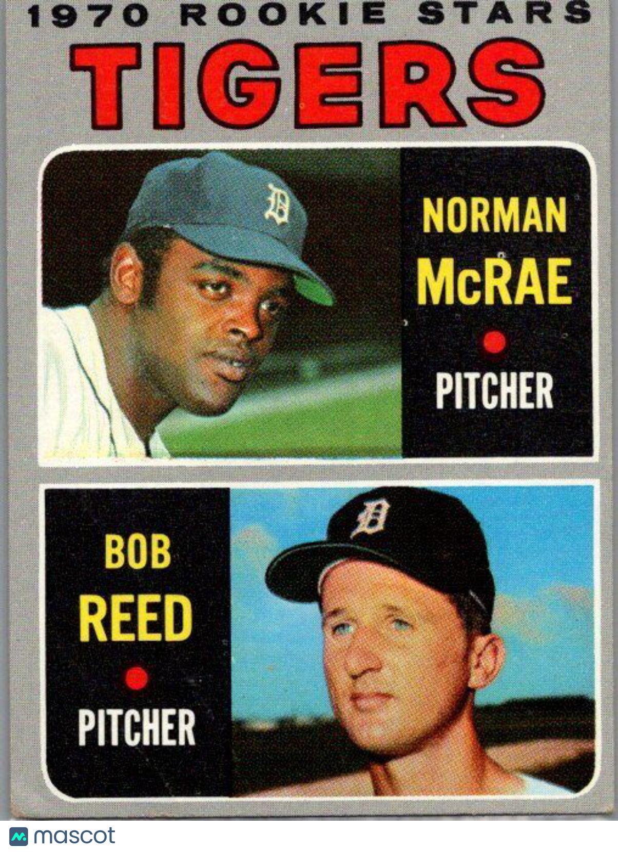 1970 Topps #207 Tigers 1970 Rookie Stars (Norman McRae / Bob Reed) RS, RC