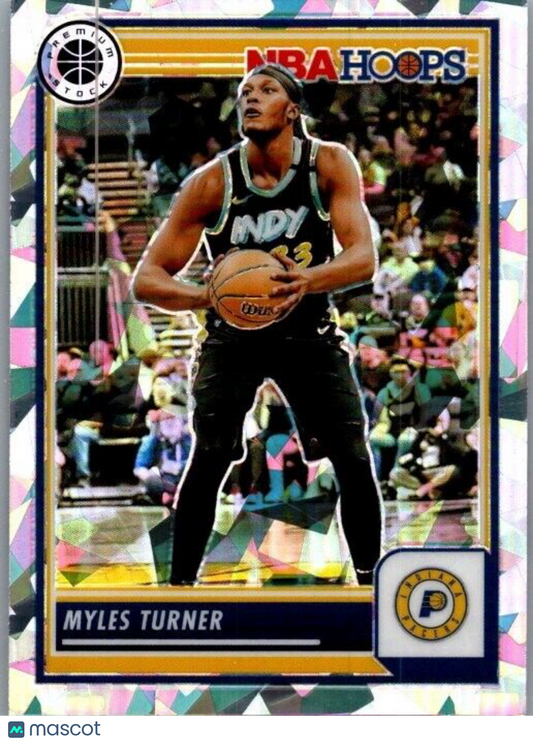 2023-24 Panini NBA Hoops Premium Stock - Ice Prizm #183 Myles Turner