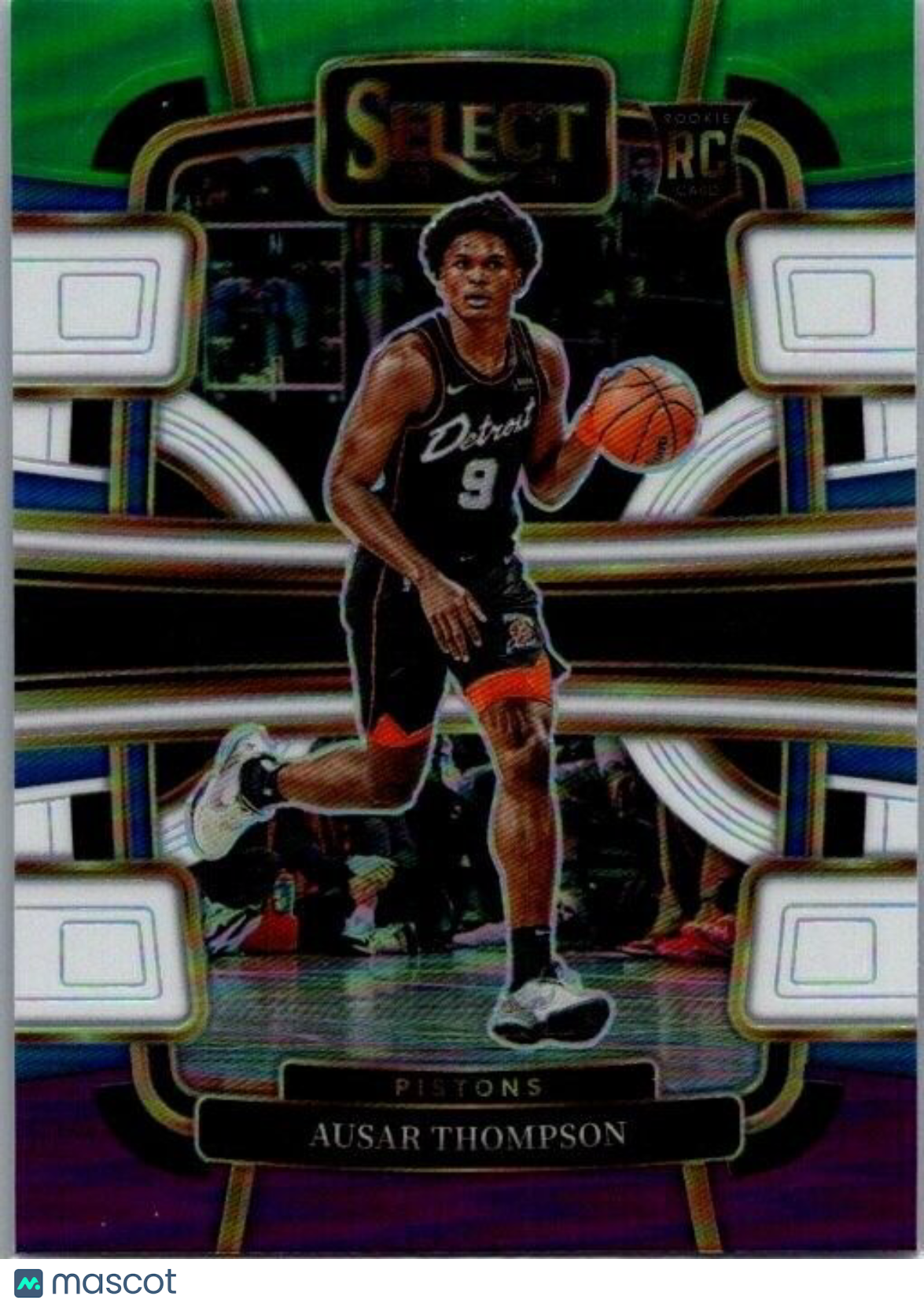 2023-24 Panini Select Green White Purple Prizm #95 Ausar Thompson (RC)