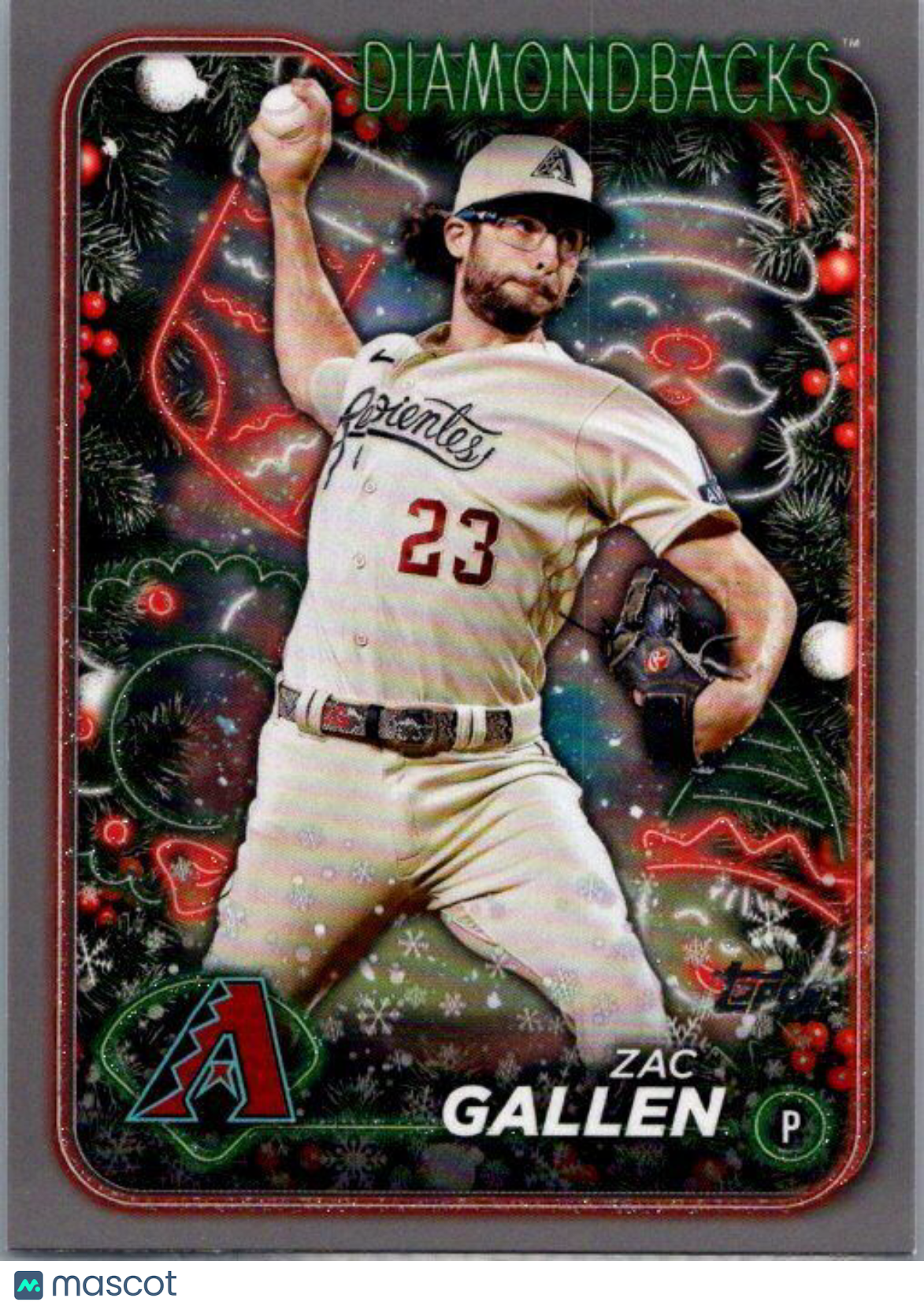 2024 Topps Holiday #H109 Zac Gallen Silver Glitter