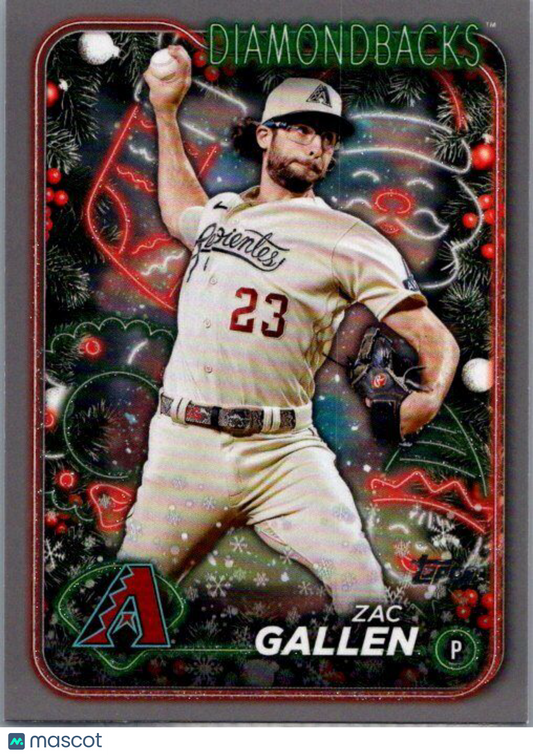 2024 Topps Holiday #H109 Zac Gallen Silver Glitter