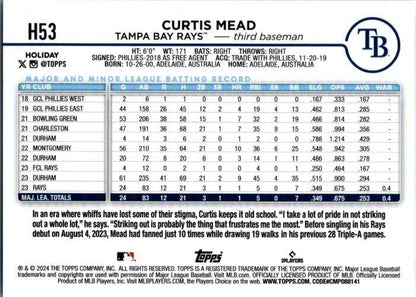 2024 Topps Holiday #H53 Curtis Mead