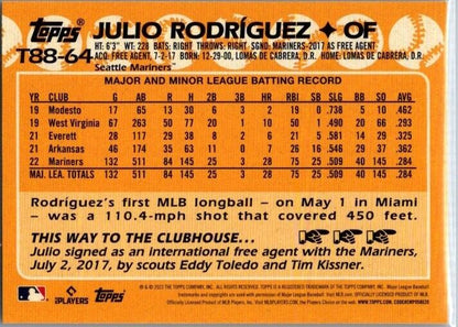 2023 Topps Series 1 - 1988 Topps Baseball #T88-64 Julio Rodriguez