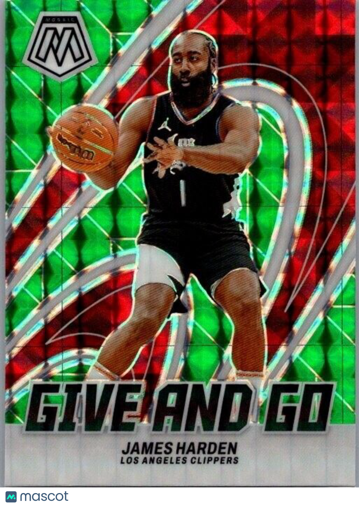 2023-24 Panini Mosaic - Give and Go #2 Damian Lillard Green Mosaic Prizm