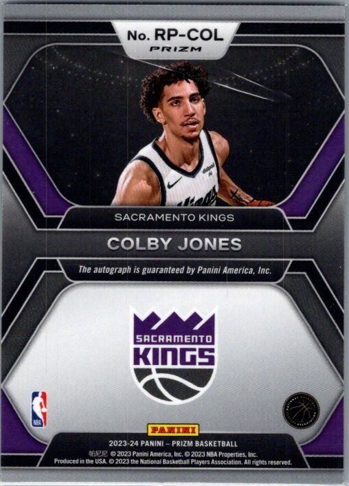 2023-24 Panini Prizm #RP-COL Colby Jones Rookie Penmanship