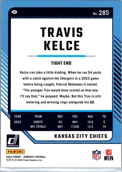 2024 Panini Donruss - #285 Travis Kelce