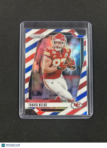 2024 Prizm Football Red White & Blue #140 Travis Kelce