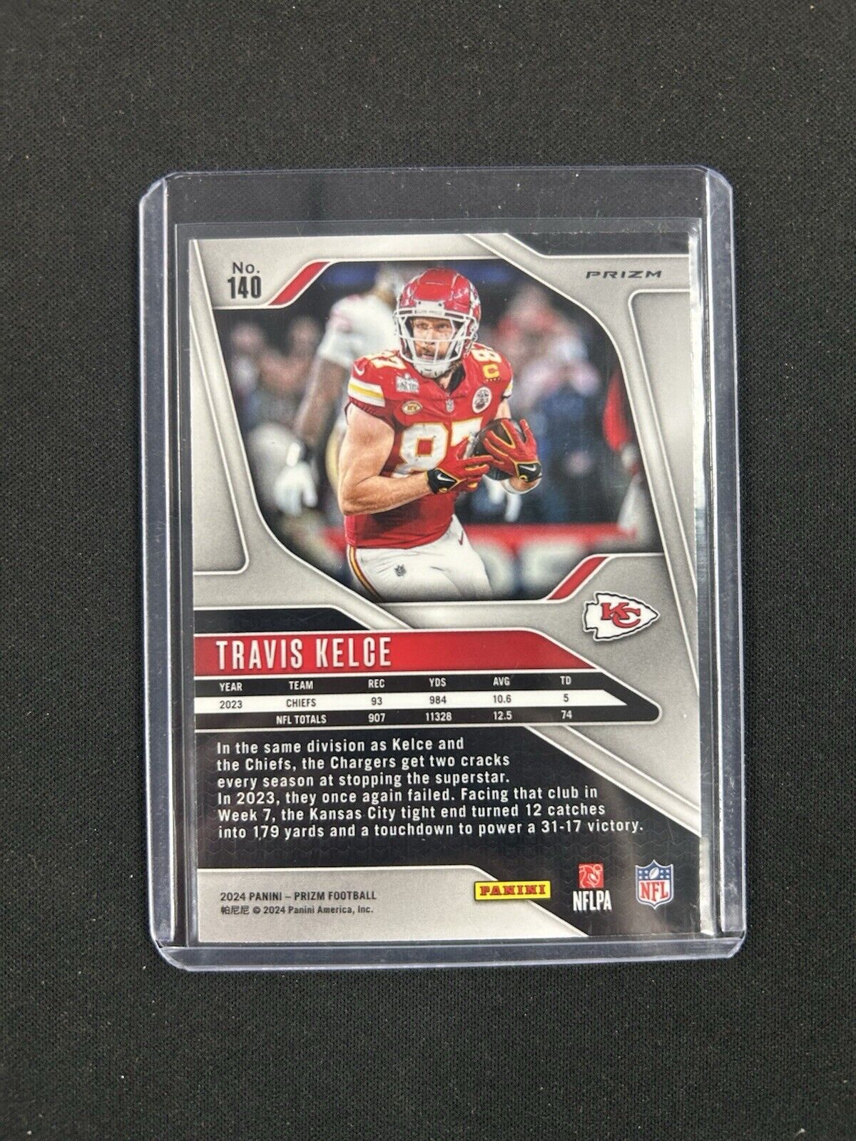 2024 Prizm Football Red White & Blue #140 Travis Kelce