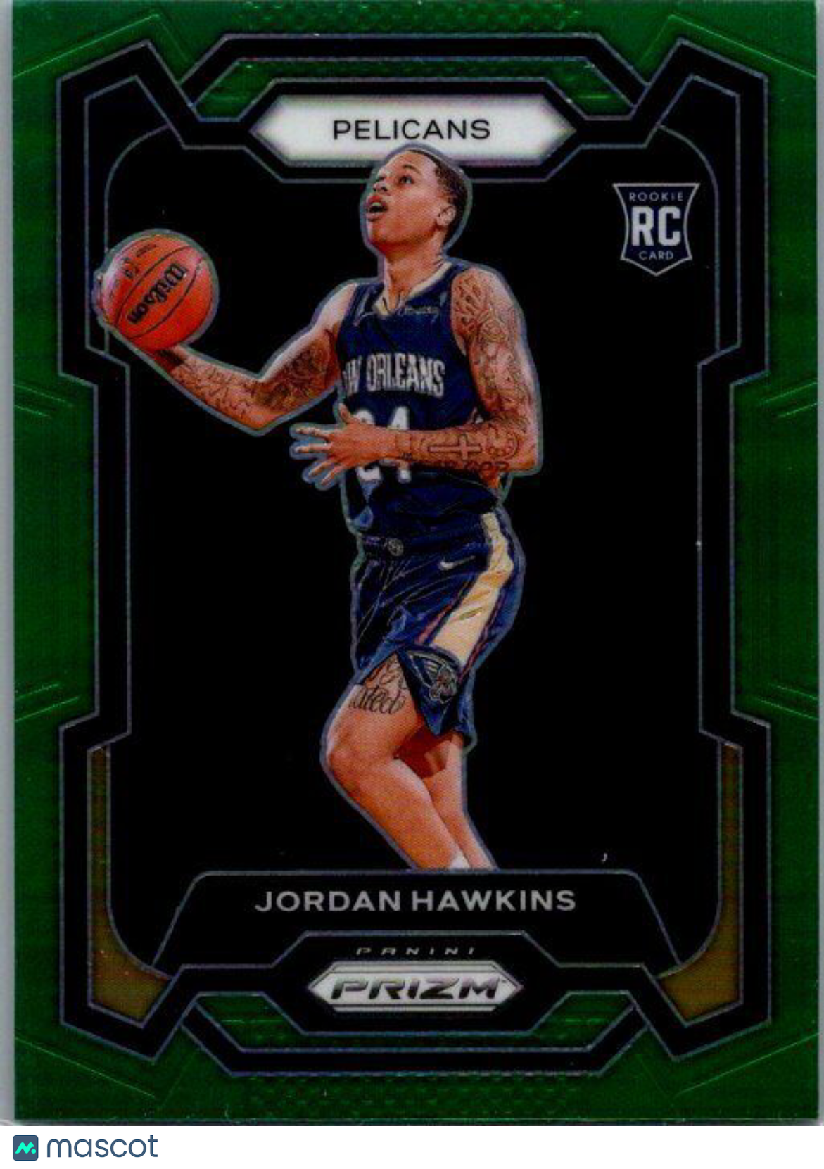 2023-24 Panini Prizm #130 Jordan Hawkins Prizms Green