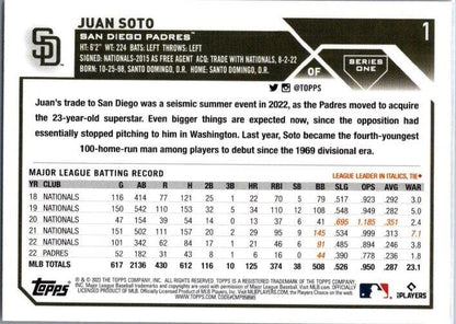 2023 Topps Series 1 - #1 Juan Soto