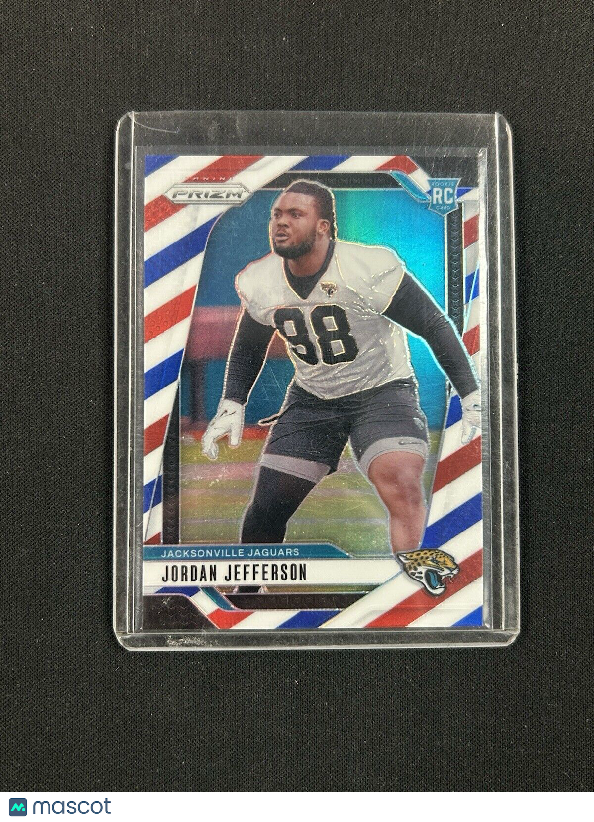 2024 Panini Prizm Red White and Blue #358 Jordan Jefferson RC