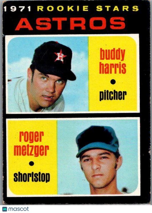 1971 Topps #404 Astros Rookies Buddy Harris Roger Metzger