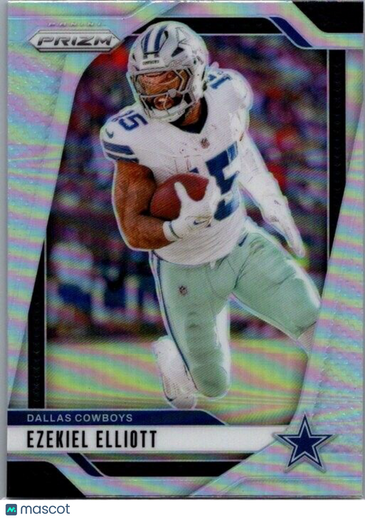 2024 Panini Prizm Football #74 Ezekiel Elliott Silver Prizm