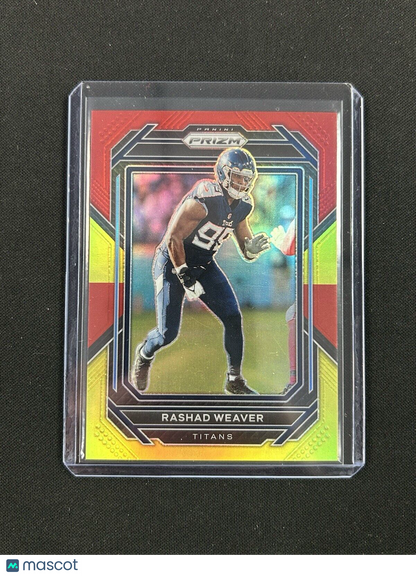 2022 Panini Prizm Red and Yellow Rashad Weaver /44