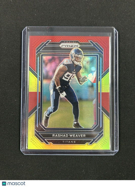 2022 Panini Prizm Red and Yellow Rashad Weaver /44