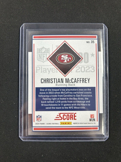 2024 Score - Top 100 #35 Christian McCaffrey - Case Hit SSP