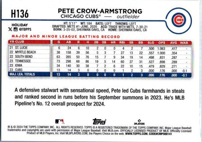 2024 Topps Holiday #H136 Pete Crow-Armstrong